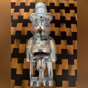 Bearbrick Clear Durable Plastic Bear Bottles. 20 ounce capacity NWOT